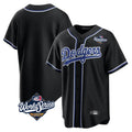 CAdoa LA.Dodgers Blank Player Black Carbon Limited Home World Series Stitched Jerseys