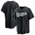 CAdoa LA.Dodgers Blank Player Black Pitch Fashion T-shirt Stitched Jerseys