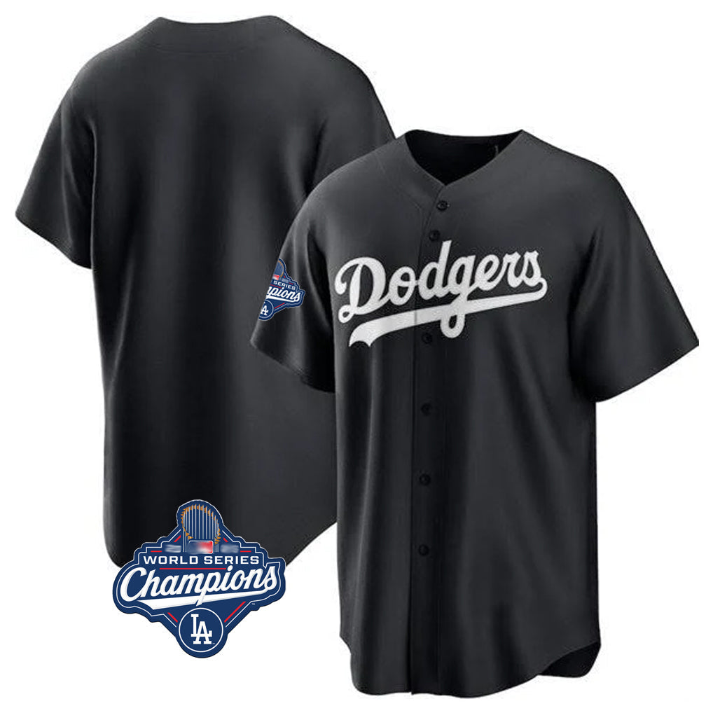 CAdoa LA.Dodgers Blank Player Black Pitch Fashion World Series Meet T-shirt Stitched Jerseys