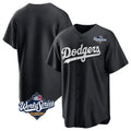 CAdoa LA.Dodgers Blank Player Black Pitch Fashion World Series T-shirt Stitched Jerseys