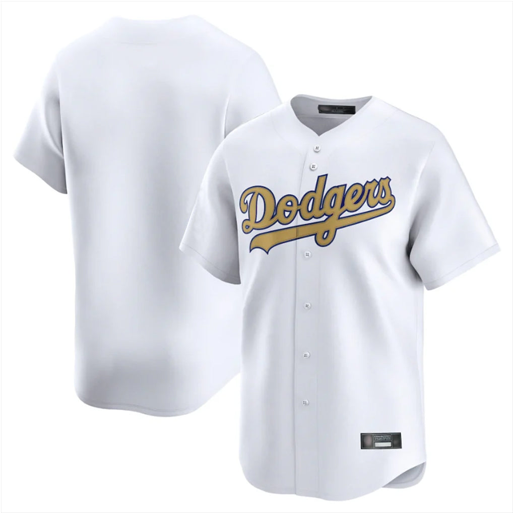 CAdoa LA.Dodgers Blank Player Gold Collection Limited Home Stitched Jerseys