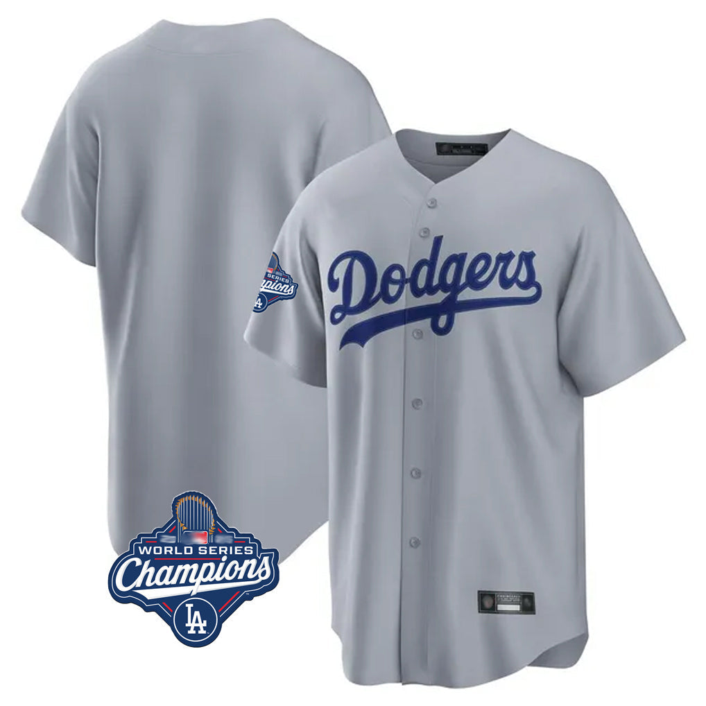 CAdoa LA.Dodgers Blank Player Gray Game Home World Series Meet Stitched Jerseys