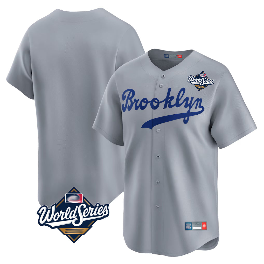 CAdoa LA.Dodgers Blank Player Gray Game Limited Home World Series Stitched Jerseys