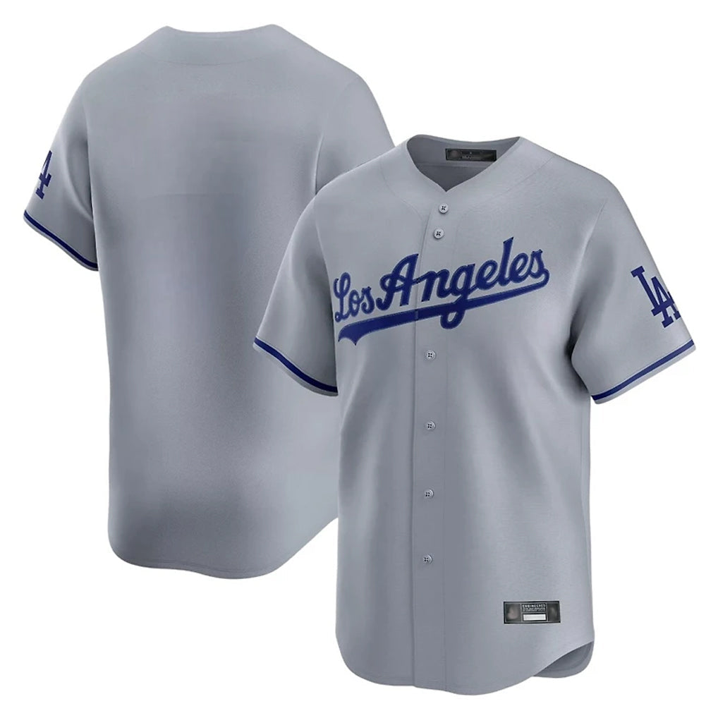 CAdoa LA.Dodgers Blank Player Gray Limited Game Stitched Jerseys