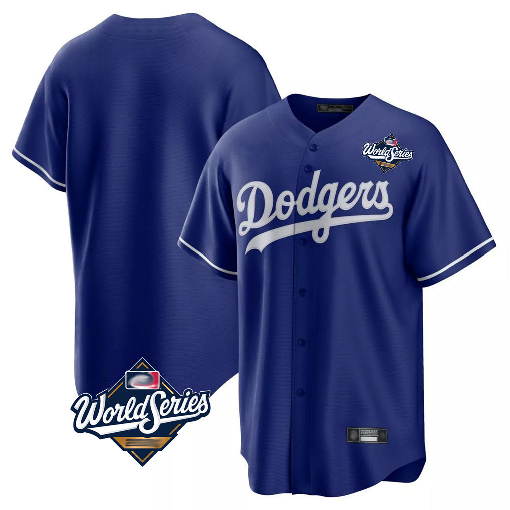 CAdoa LA.Dodgers Blank Player Royal Game Home World Series Stitched Jerseys