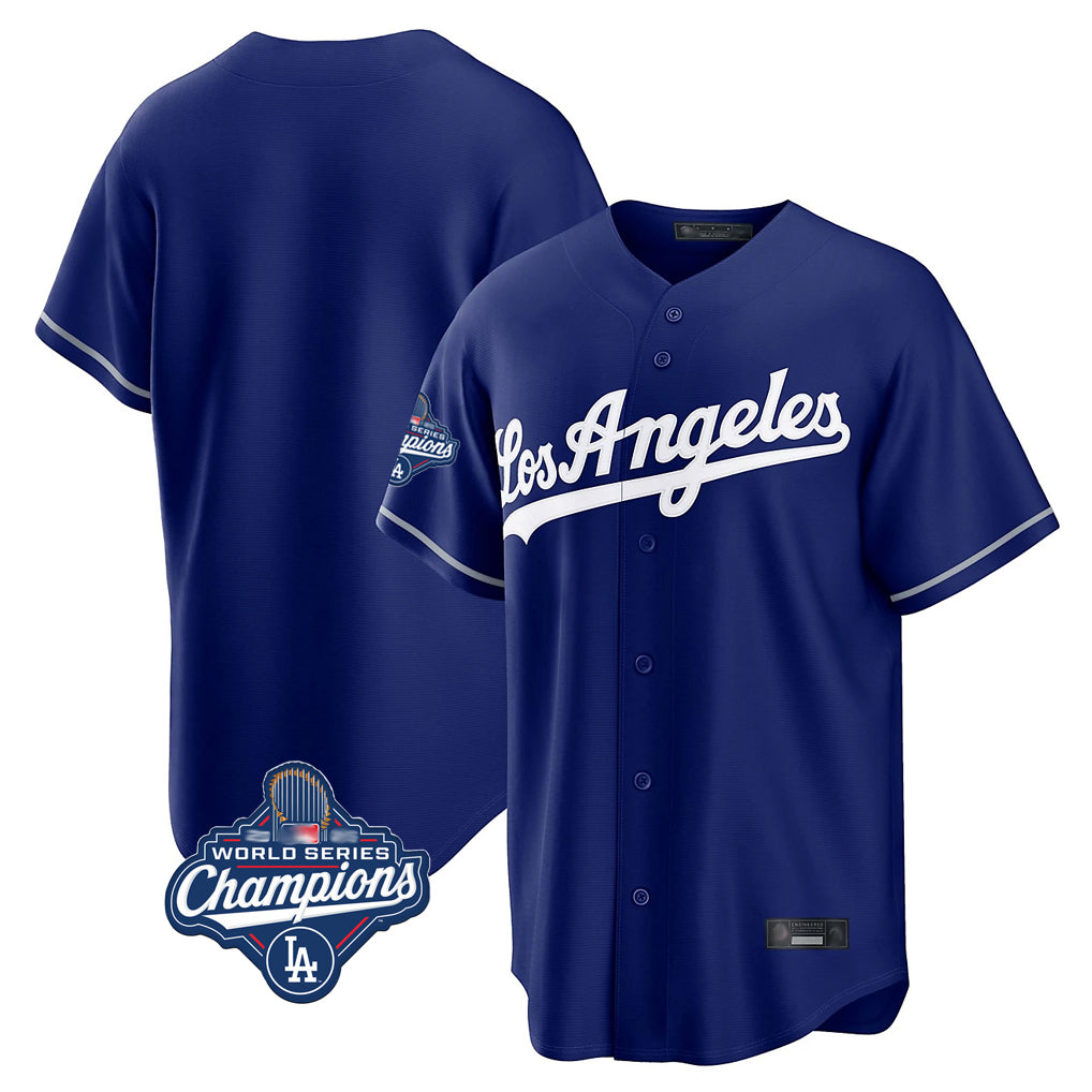 CAdoa LA.Dodgers Blank Player Royal Game World Series Meet Stitched Jerseys