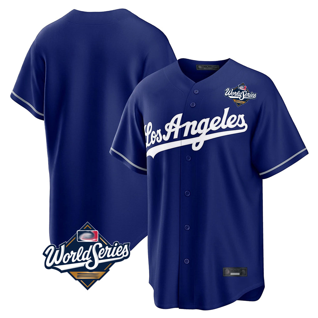 CAdoa LA.Dodgers Blank Player Royal Game World Series Stitched Jerseys