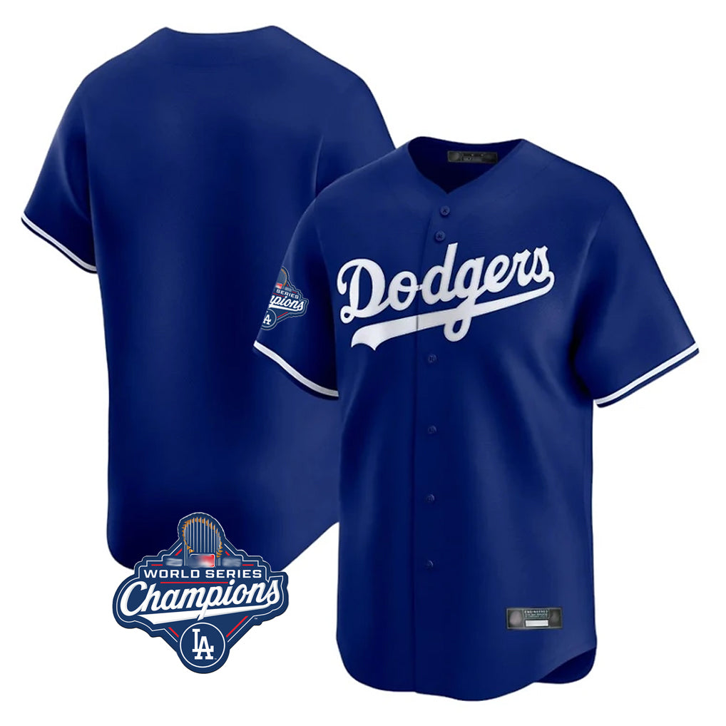 CAdoa LA.Dodgers Blank Player Royal Limited Home World Series Meet Stitched Jerseys