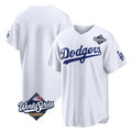 CAdoa LA.Dodgers Blank Player White Home Game World Series Stitched Jerseys