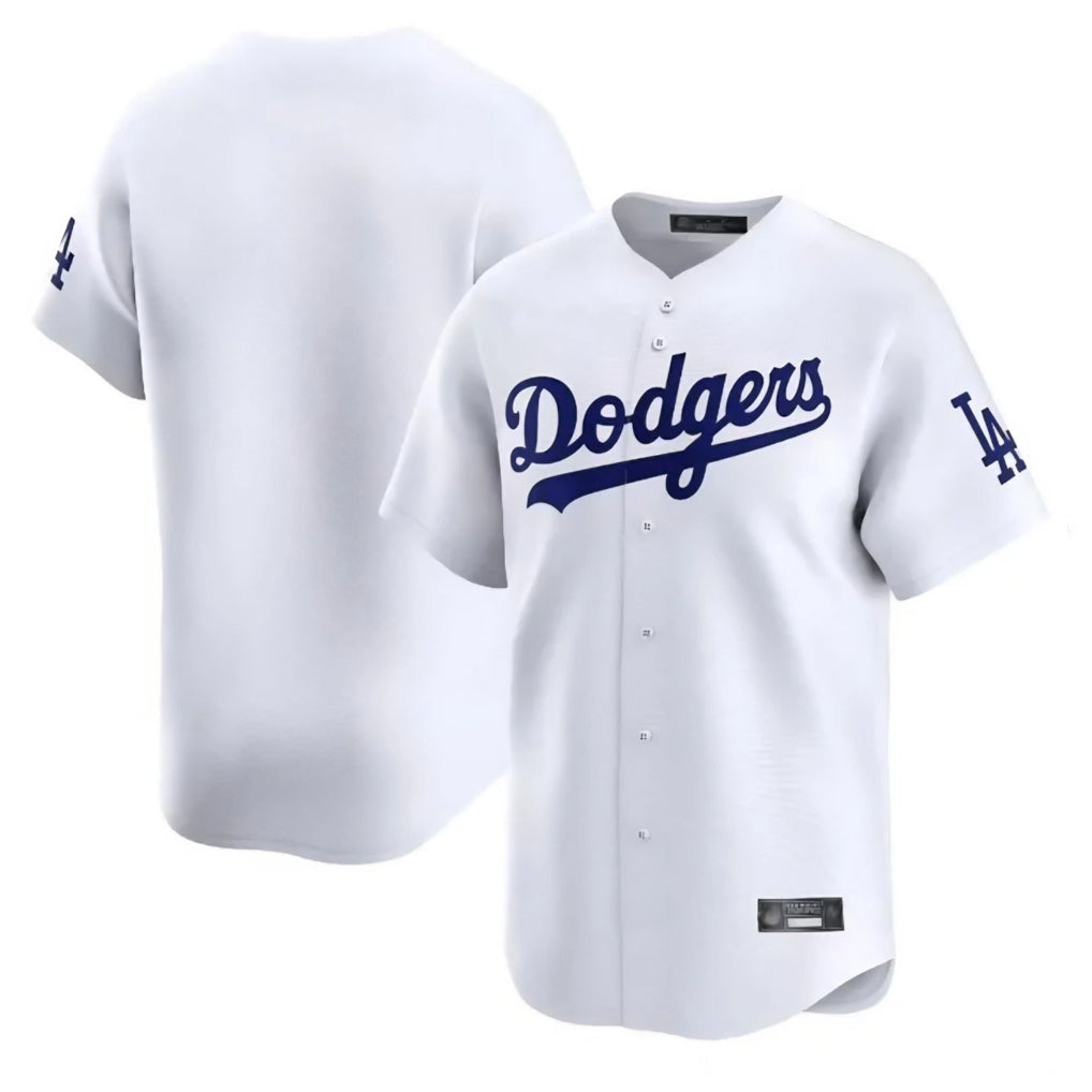 CAdoa LA.Dodgers Blank Player White Limited Home Stitched Jerseys