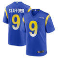 CAdoa LA.Rams Home Game Football Jerseys - Royal - #9 Matthew Stafford Player Stitched Jerseys