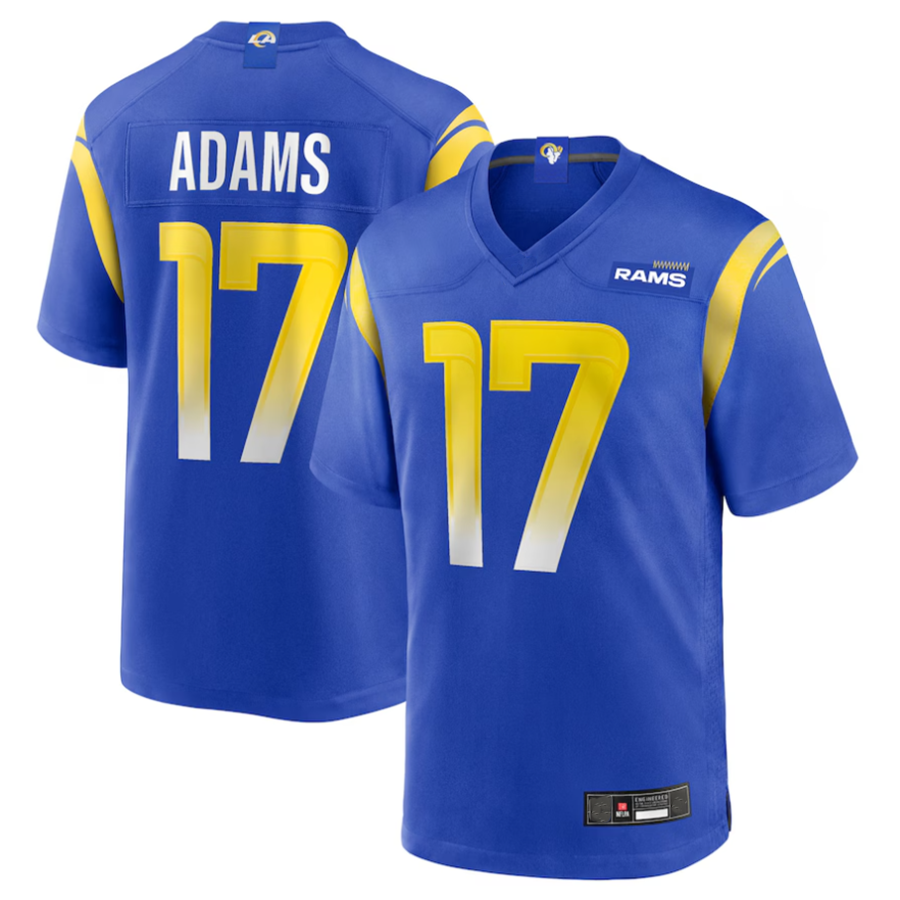 CAdoa LA.Rams #17 Davante Adams Royal Game Player Stitched Jerseys