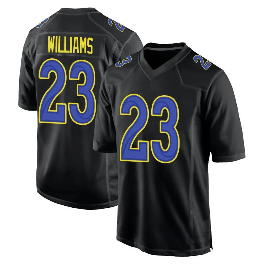 CAdoa LA.Rams #23 Kyren Williams Player Black Fashion Game Stitched Jerseys