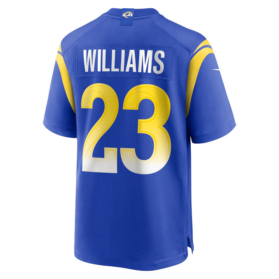 CAdoa LA.Rams #23 Kyren Williams Player Royal Home Game Stitched Jerseys