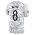 CAdoa LA.Rams #8 Jared Verse Player Arctic Camo Salute to Service Limited Stitched Jerseys