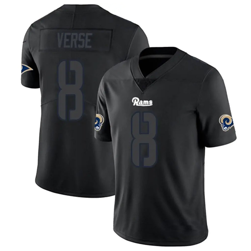 CAdoa LA.Rams #8 Jared Verse Player Limited Black Impact Stitched Jerseys