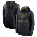 CAdoa LV.Raiders Black Salute to Service Hoodies Limited Game Blank Player Stitched Jerseys