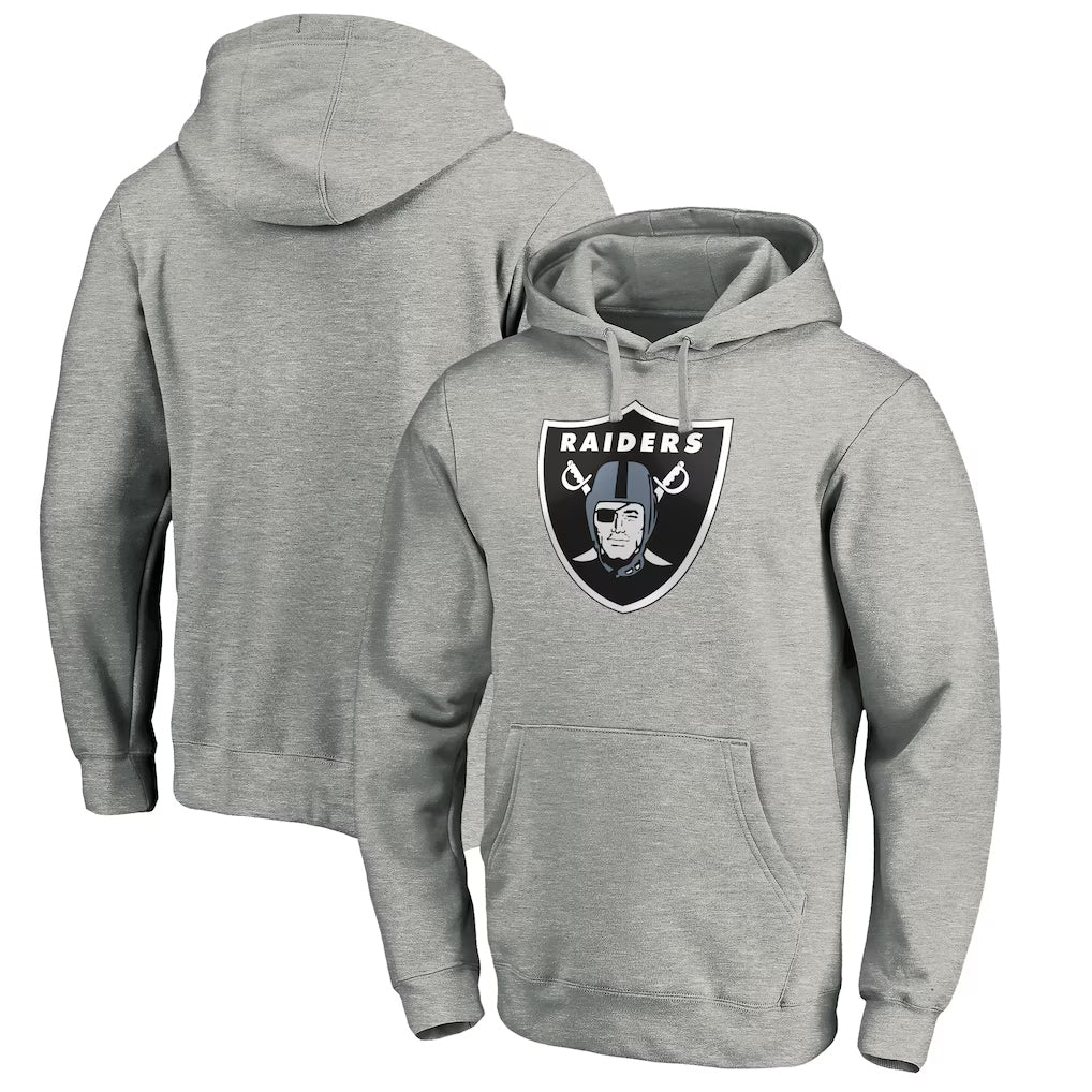 CAdoa LV.Raiders Gray LOGO Pullover Hoodies Home Game Blank Player Stitched Jerseys
