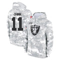 CAdoa LV.Raiders #11 Jeremy Chinn Player Arctic Camo Salute to Service Hoodies Limited Game Stitched Jerseys