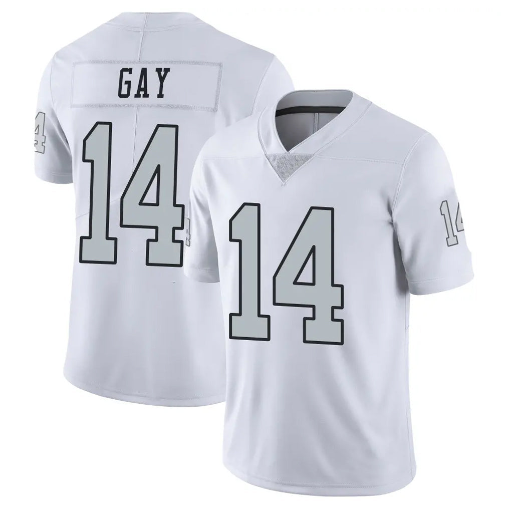CAdoa LV.Raiders #14 Matt Gay Player White Limited Color Rush Home Game Stitched Jerseys