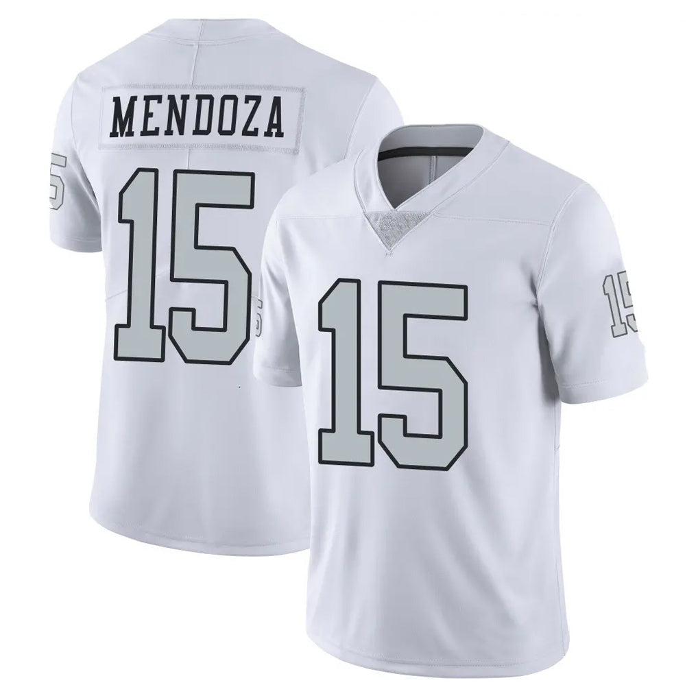 CAdoa LV.Raiders #15 Fernando Mendoza Player White Limited Color Rush Home Game Stitched Jerseys