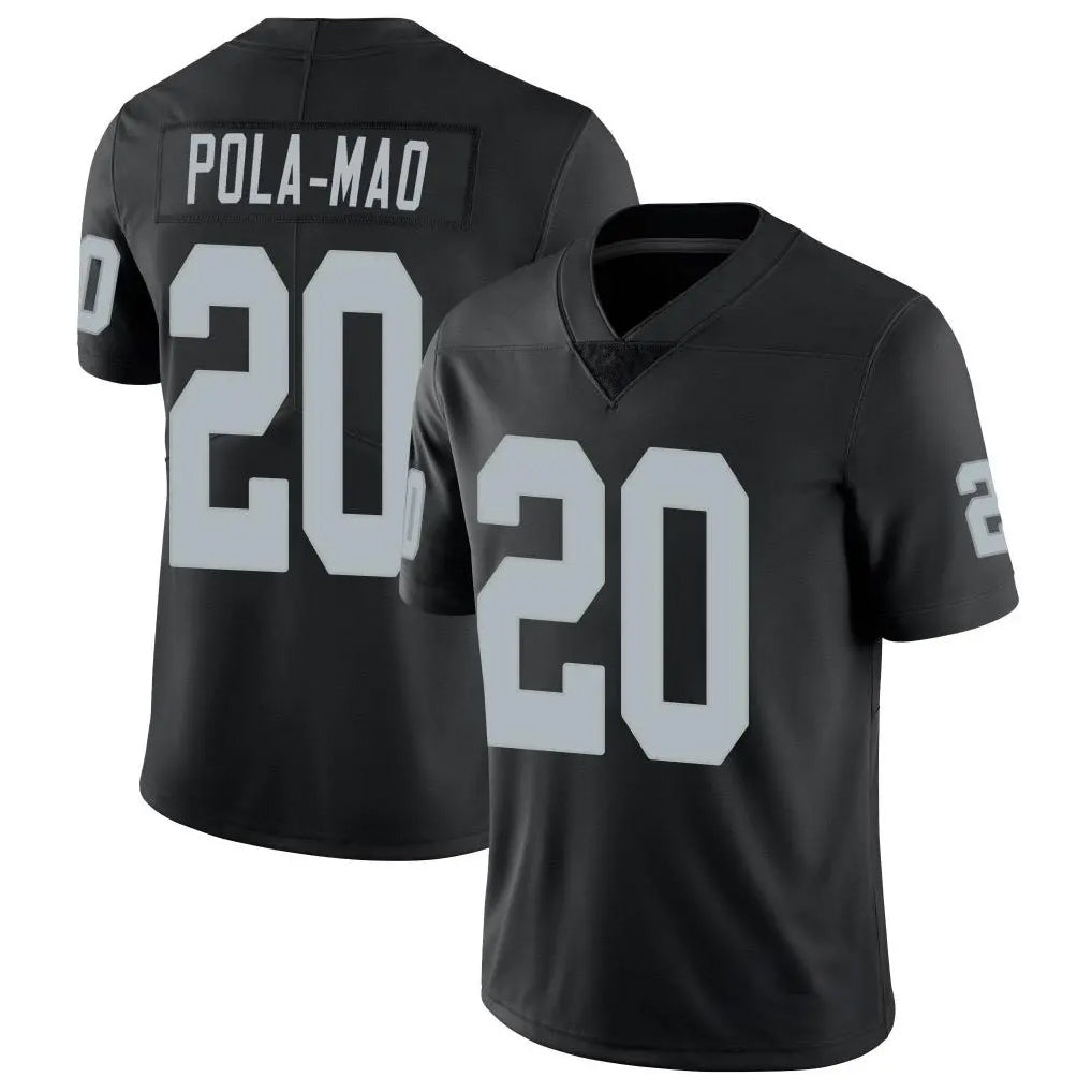 CAdoa LV.Raiders #20 Isaiah Pola-Mao Player Black Limited Vapor Untouchable Home Game Stitched Jerseys
