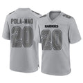 CAdoa LV.Raiders #20 Isaiah Pola-Mao Player Gray Atmosphere Fashion Limited Game Stitched Jerseys