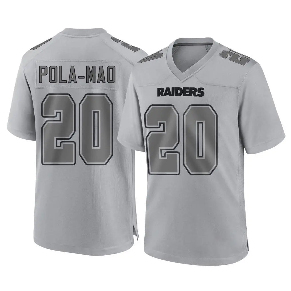 CAdoa LV.Raiders #20 Isaiah Pola-Mao Player Gray Atmosphere Fashion Limited Game Stitched Jerseys