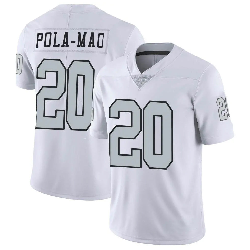 CAdoa LV.Raiders #20 Isaiah Pola-Mao Player White Limited Color Rush Home Game Stitched Jerseys