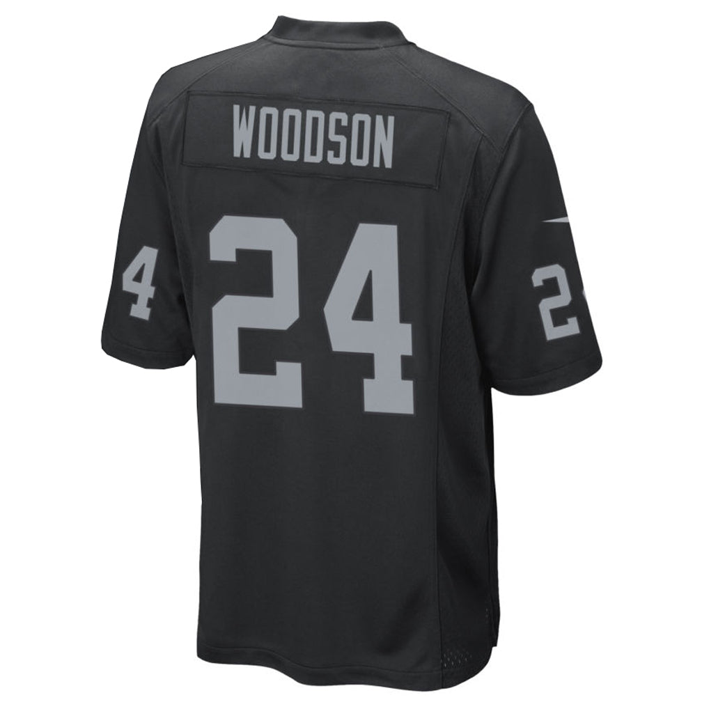 CAdoa LV.Raiders #24 Charles Woodson Player Black Home Game Stitched Jerseys