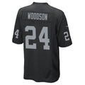 CAdoa LV.Raiders #24 Charles Woodson Player Black Home Game Stitched Jerseys