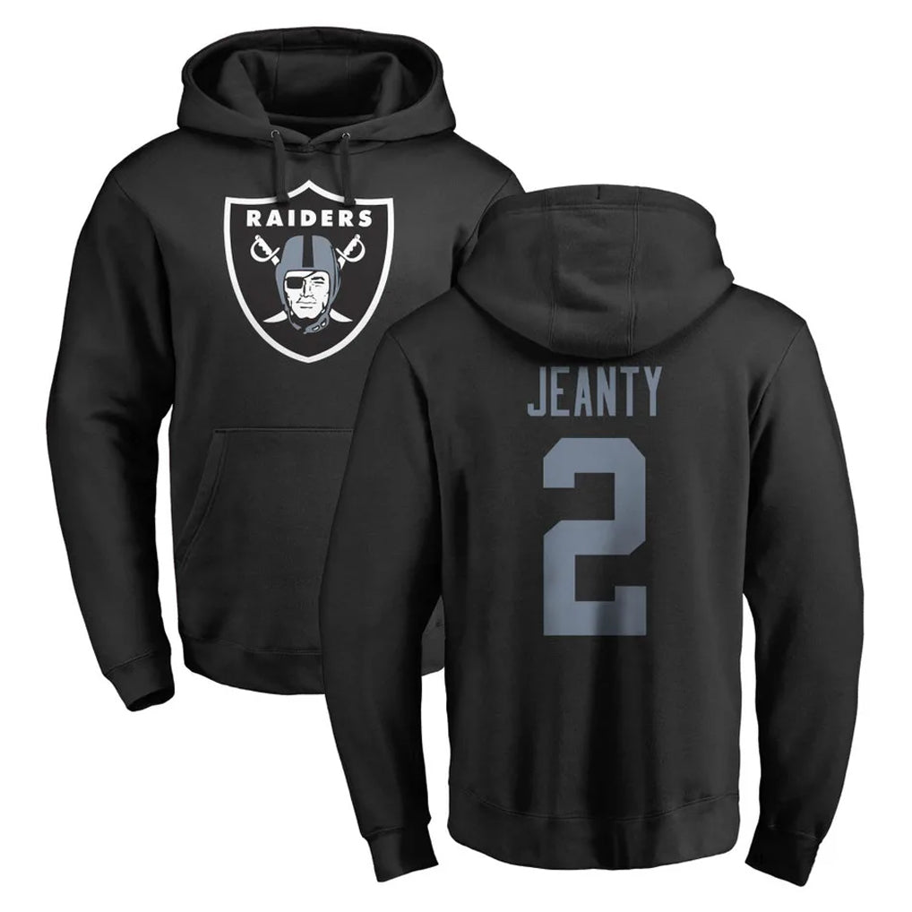 CAdoa LV.Raiders #2 Ashton Jeanty Player Black Logo Pullover Hoodies Limited Game Stitched Jerseys