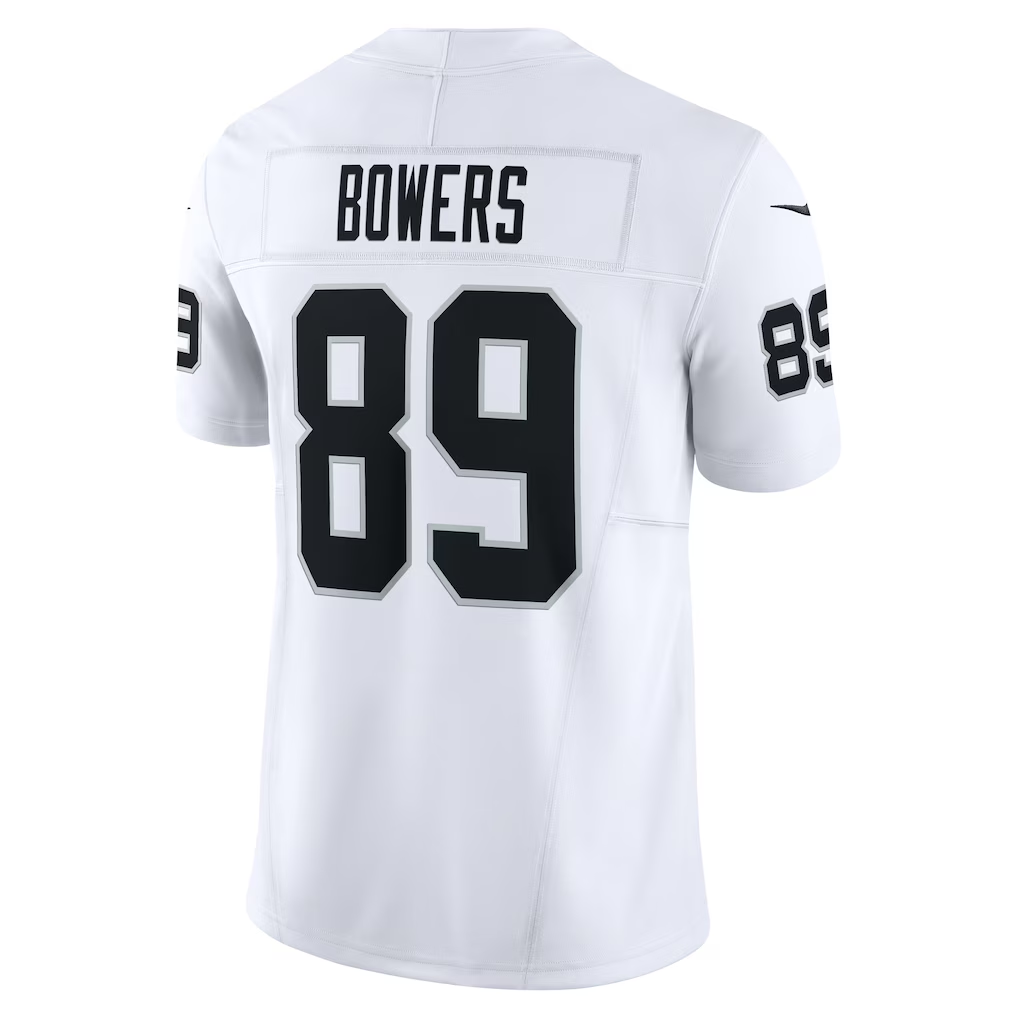 CAdoa LV.Raiders #89 Brock Bowers White Vapor F.U.S.E. Limited Stitched Jerseys
