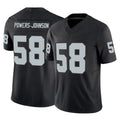 CAdoa LV.Raiders #58 Jackson Powers-Johnson Player Black Limited Vapor F.U.S.E. Home Game Stitched Jerseys