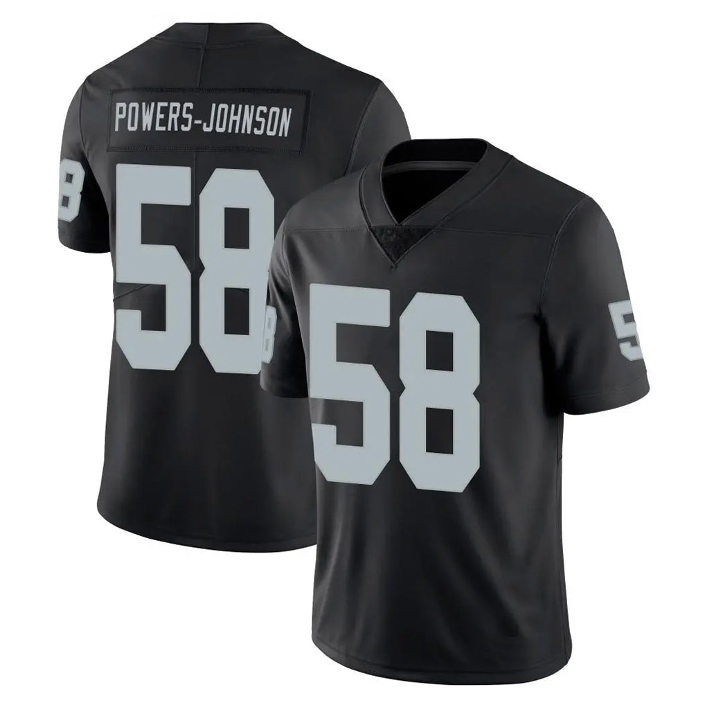 CAdoa LV.Raiders #58 Jackson Powers-Johnson Player Black Limited Vapor Untouchable Home Game Stitched Jerseys