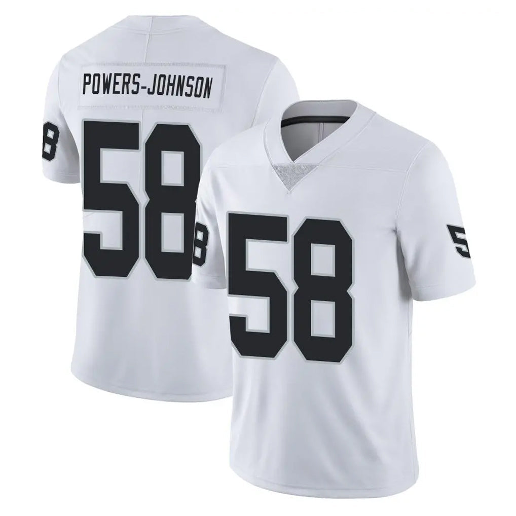 CAdoa LV.Raiders #58 Jackson Powers-Johnson Player White Limited Vapor Untouchable Home Game Stitched Jerseys