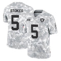 CAdoa LV.Raiders #5 Eric Stokes Player Arctic Camo Salute To Service Limited Game Stitched Jerseys