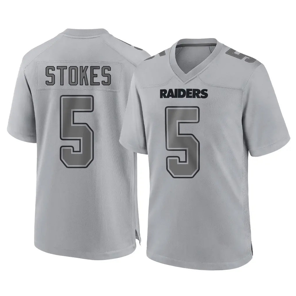 CAdoa LV.Raiders #5 Eric Stokes Player Gray Atmosphere Fashion Limited Game Stitched Jerseys