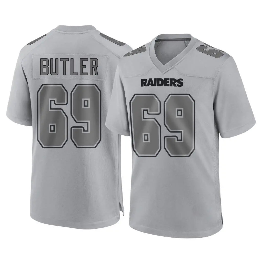 CAdoa LV.Raiders #69 Adam Butler Player Gray Atmosphere Fashion Limited Game Stitched Jerseys
