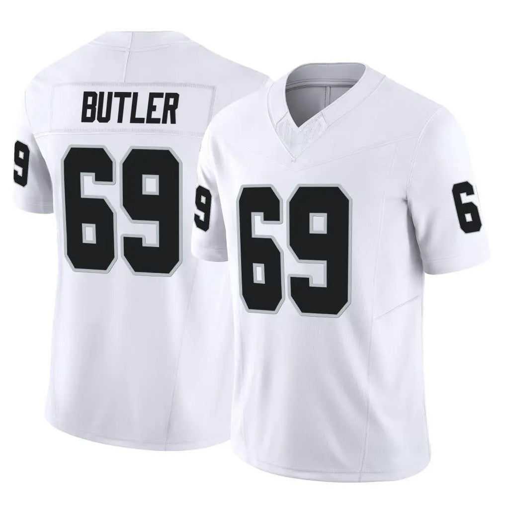 CAdoa LV.Raiders #69 Adam Butler Player White Limited Vapor F.U.S.E. Home Game Stitched Jerseys