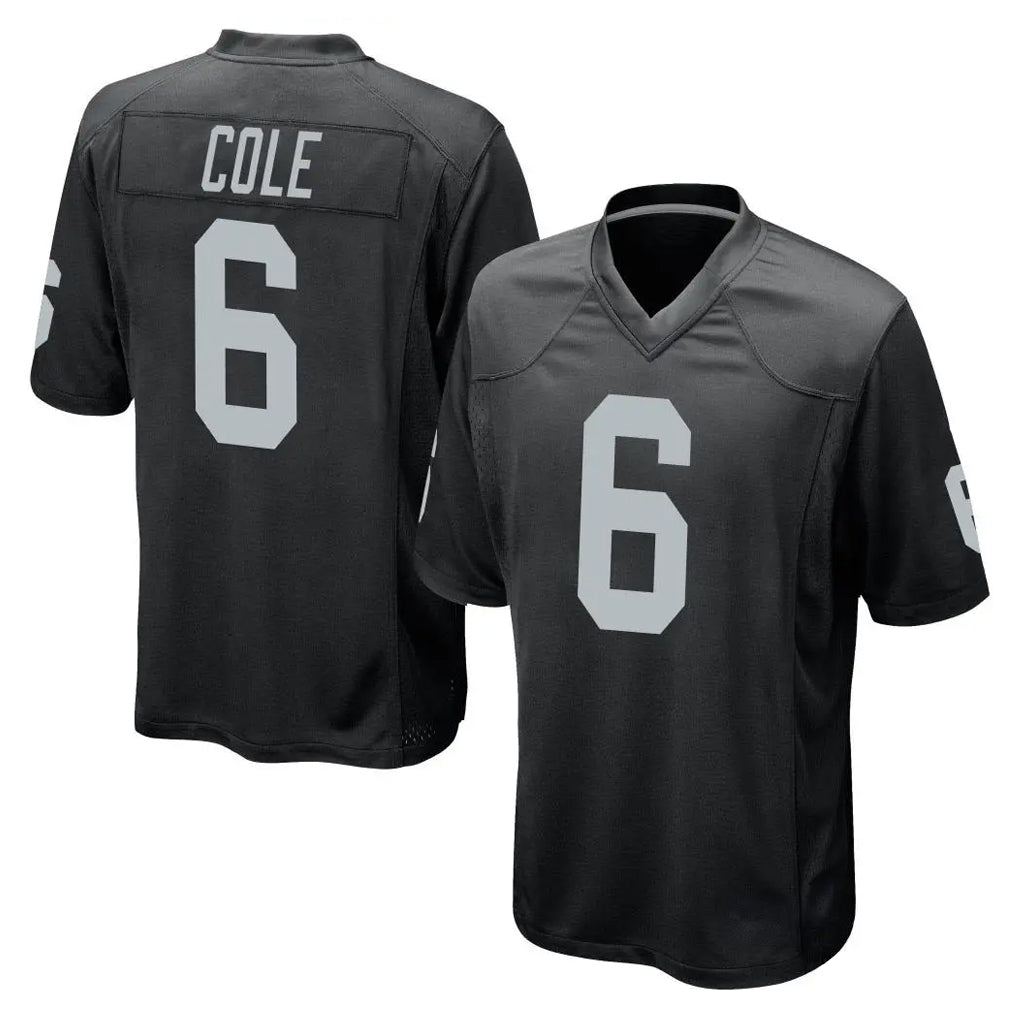 CAdoa LV.Raiders #6 A.J. Cole Player Black Home Game Stitched Jerseys