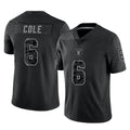 CAdoa LV.Raiders #6 A.J. Cole Player Black Reflective Limited Game Stitched Jerseys