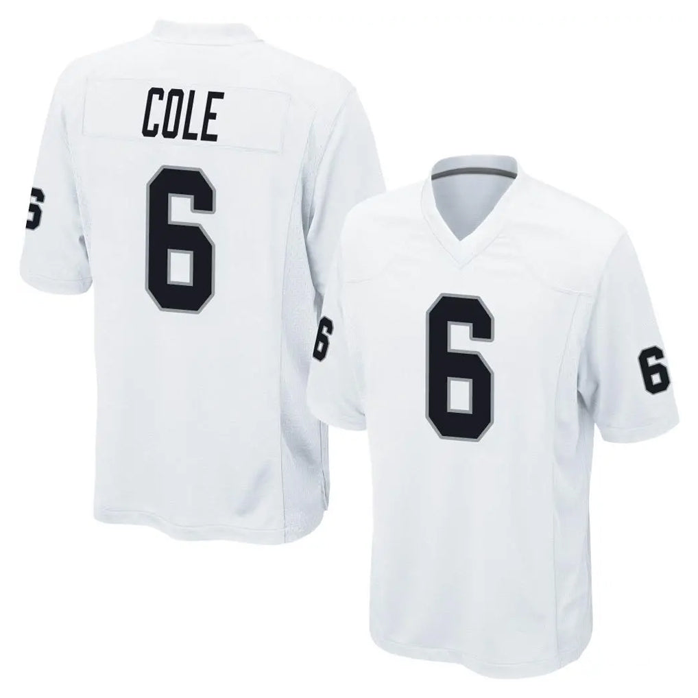 CAdoa LV.Raiders #6 A.J. Cole Player White Home Game Stitched Jerseys