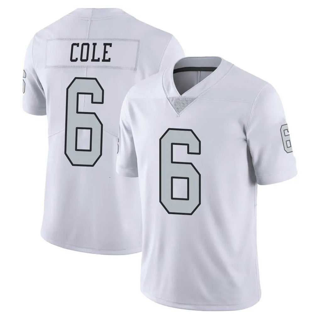 CAdoa LV.Raiders #6 A.J. Cole Player White Limited Color Rush Home Game Stitched Jerseys