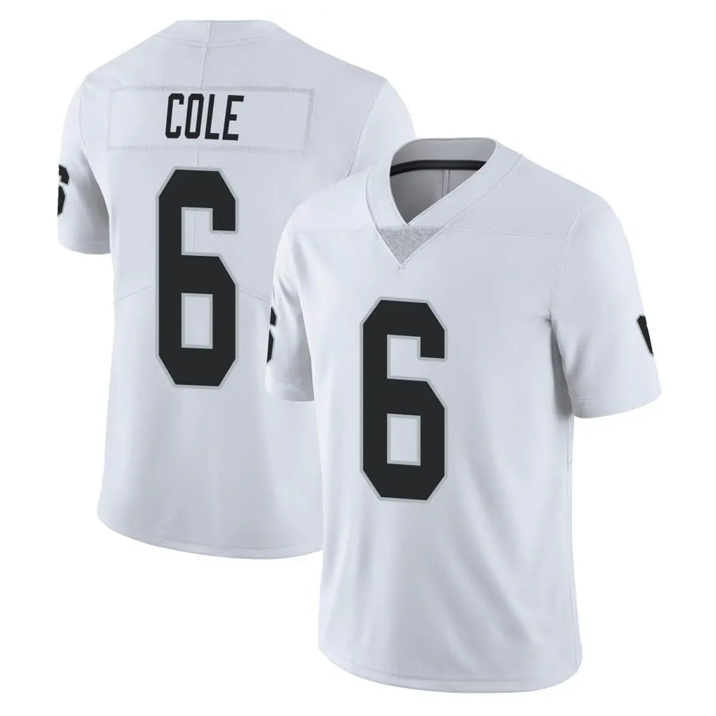 CAdoa LV.Raiders #6 A.J. Cole Player White Limited Vapor Untouchable Home Game Stitched Jerseys
