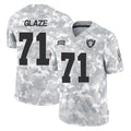 CAdoa LV.Raiders #71 DJ Glaze Player Arctic Camo Salute To Service Limited Game Stitched Jerseys