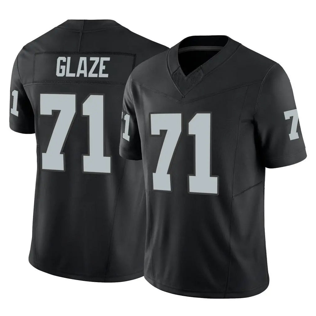 CAdoa LV.Raiders #71 DJ Glaze Player Black Limited Vapor F.U.S.E. Home Game Stitched Jerseys