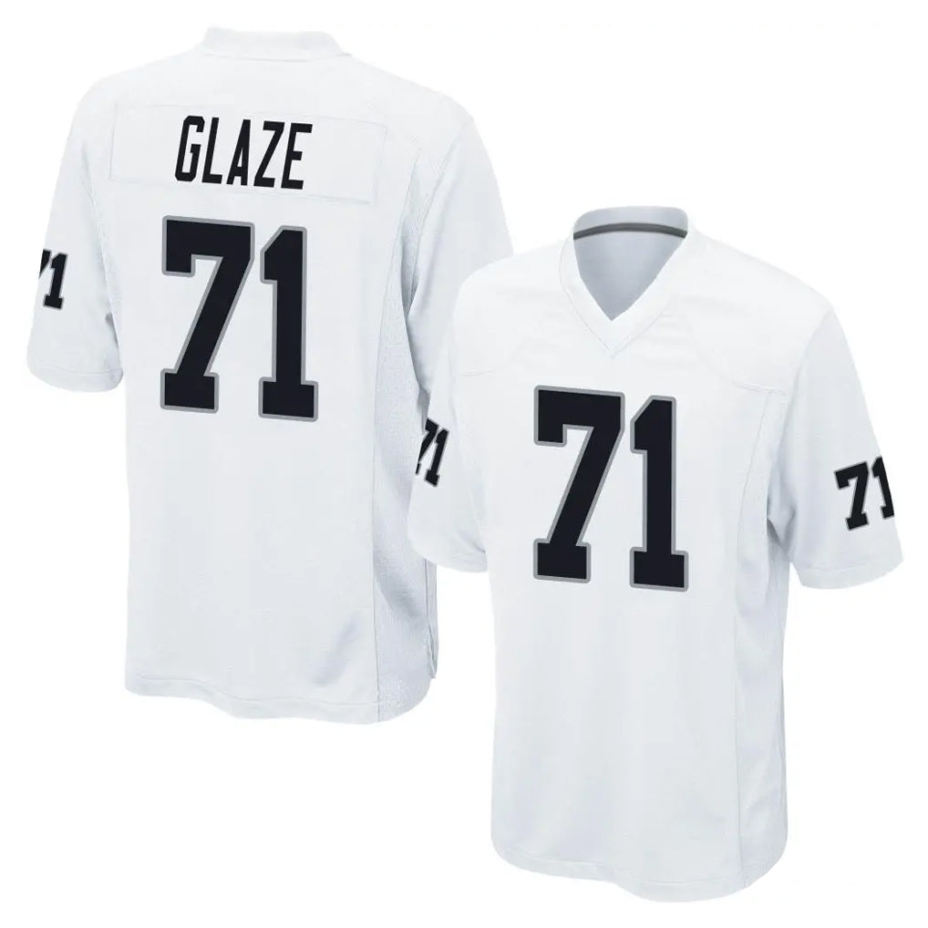 CAdoa LV.Raiders #71 DJ Glaze Player White Home Game Stitched Jerseys