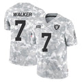 CAdoa LV.Raiders #7 Quay Walker Player Arctic Camo Salute To Service Limited Game Stitched Jerseys