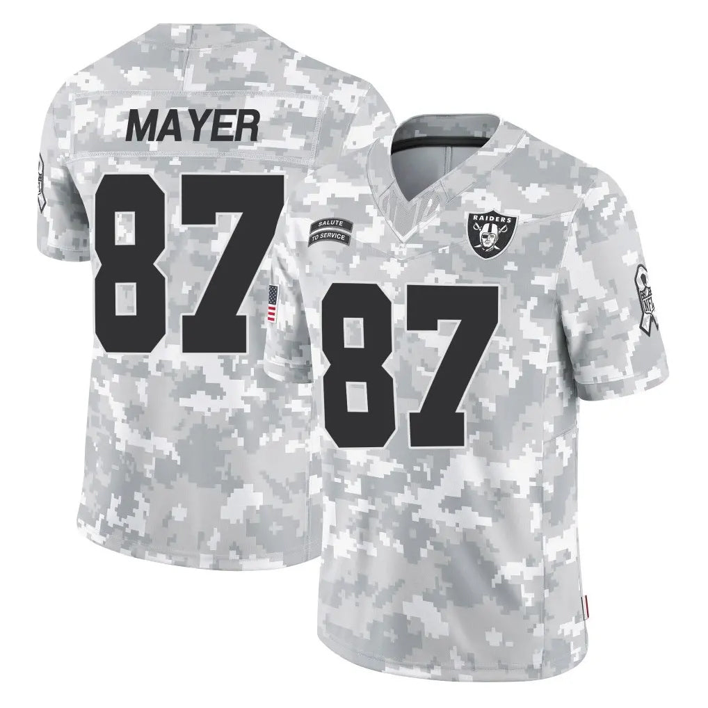 CAdoa LV.Raiders #87 Michael Mayer Player Arctic Camo Salute To Service Limited Game Stitched Jerseys